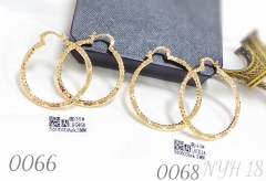 Korean style personalized gold-plated copper earrings for commuting