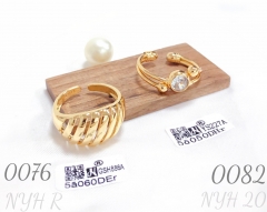 Openwork gold-plated men's ring
