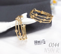 Multi-layered twisted open bangle, vintage bangle