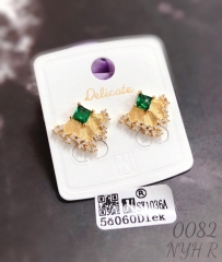 Wholesale trendy women's earrings with zircon stones