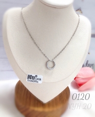 Stylish and exquisite round zircon necklace for women