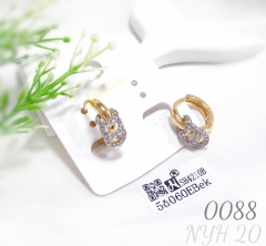 Exquisite women's micro-paved zircon pendant earrings