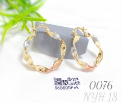 Irregularly twisted painted earrings