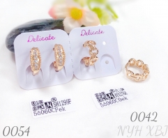 Zircon Champagne Gold Versatile Earrings