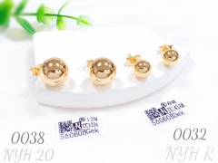 Minimalist versatile smooth round stud earrings