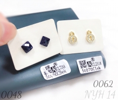 Bestselling brass-plated zircon earrings