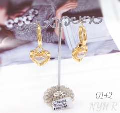 Sweet heart shaped pearl pendant earrings