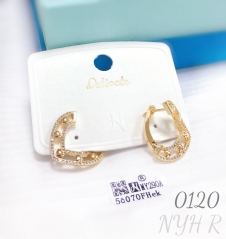 Fashion Jewelry Luxury Heart-Shaped Openwork Zirconia Earrings