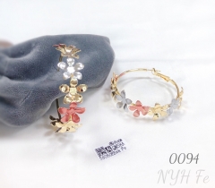 Exquisite flower shape hoop earring