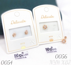 Wholesale fashionable 18K rose gold stud earrings