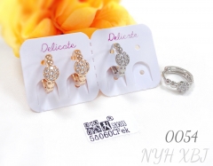 Zircon gold plated silver earrings