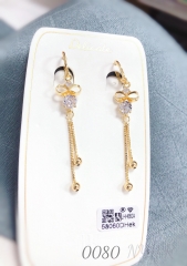 Butterfly Tassel Gold Plated Earrings