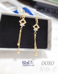 Geometric Tassel Gold-Plated Earrings