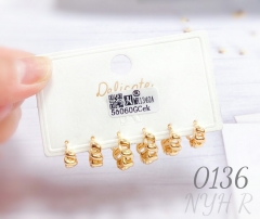 Personalized Knot Gold Plated Earring Set