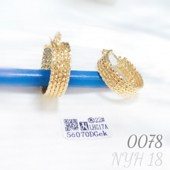 Latest fashionable geometric pattern hoop earrings