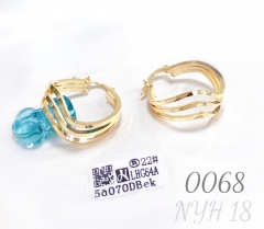 Hot-selling 18K gold-plated openwork fashion gold earrings