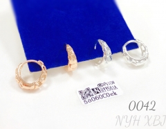 Unique and versatile gold-plated silver women's hoop earrings