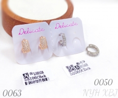 Zircon Gold Plated Minimalist Earrings