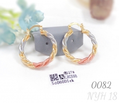 Oil painting knotted unique large earrings