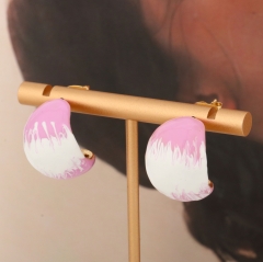 Retro Fashion Women's Earrings Light Luxury Design Round Ball Oil Drop Everyday Dress Versatile Earrings