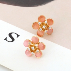 Forest Style Fresh Flower Ear Studs for Women