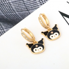 New copper animal-themed fashion gold-plated earrings