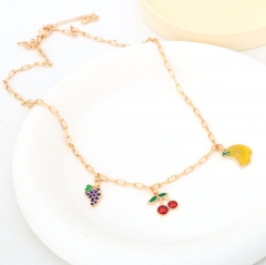 Stylish Gold-Plated Fruit Pendant Cute Necklace