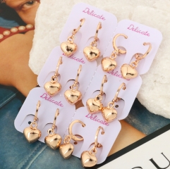 Stylish polished gold-plated chunky hoop earrings