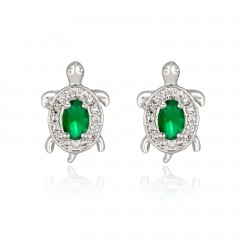 Fashion Jewelry Crystal Turtle Copper Earrings