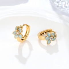 Elegant Colorful Flower Earrings for Women