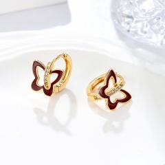 Vintage seashell butterfly earrings