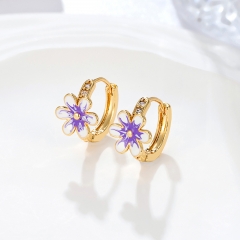 Elegant Colorful Flower Earrings for Women
