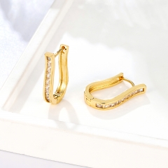 Luxury-style letter U-shaped earrings