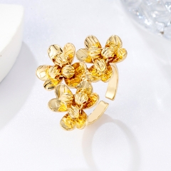 Triple Flower Open Ring