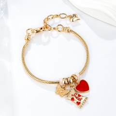 Sweet Candy Bag Gold Snake Chain Bracelet