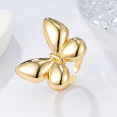 3D Butterfly Adjustable Gold Ring