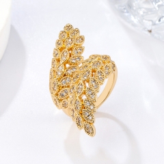 Gold Feather Wing Cocktail Ring