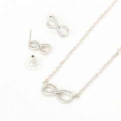 Eternal Infinity Delicate Silver Jewelry Set