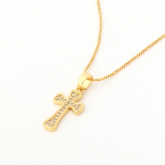 Sparkling Cubic Zirconia Cross Necklace for Women