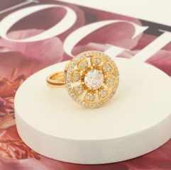 Ornate Ferris Wheel Inspired Zircon Statement Ring