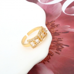 Vintage Style Pink Enamel Flower Adjustable Ring with Pearl Center
