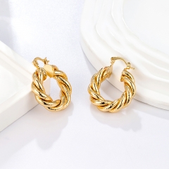 Braided Gold Plated Drop Earrings
