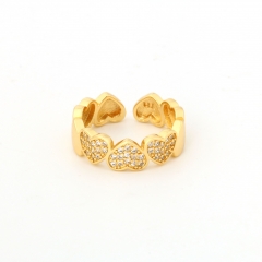 Full Heart Stackable Gold Plated Ring
