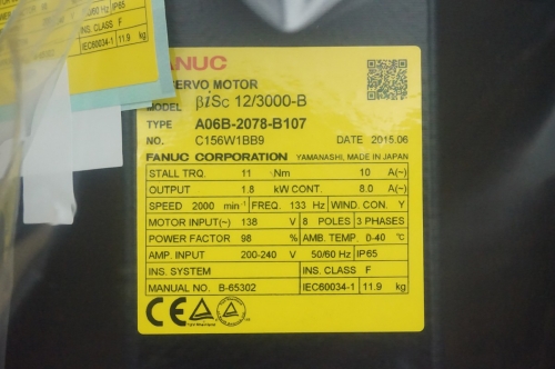 New Fanuc Servo motor A06B-2078-B107 for cnc machine