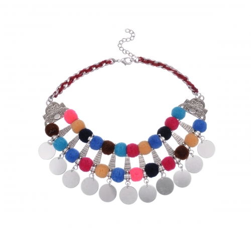 POM POM NECKLACE 18"