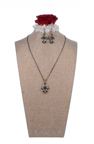 Bridal Fashion Jewelry Sets For Women Pendant & Stud Earrings Set