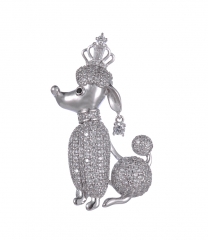 Sparkly Dog Brooch Lovely Puppy Pet Dog Brooch