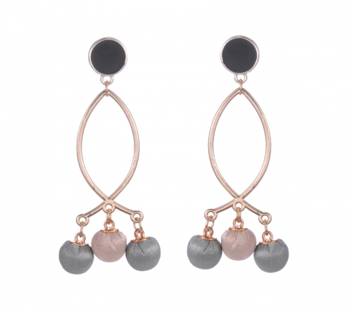 Fiesta Long Pom Pom Earrings