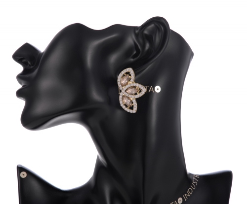 Pave Navette Women's Stud Earrings