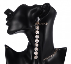 Two-Tone Disc Drop Earrings